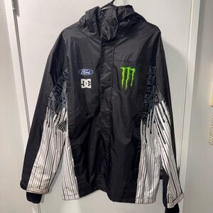 Ken Block x DC Black and White Jacket with Green Accents